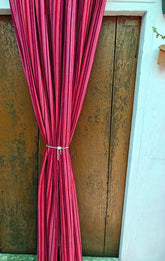 Indischer Baumwoll-Samtvorhang, Pink Futter Design Vorhang, Boho Vorhang, Luxus Vorhänge, Geschenk zur Wohnungserwärmung Buntes Dekor